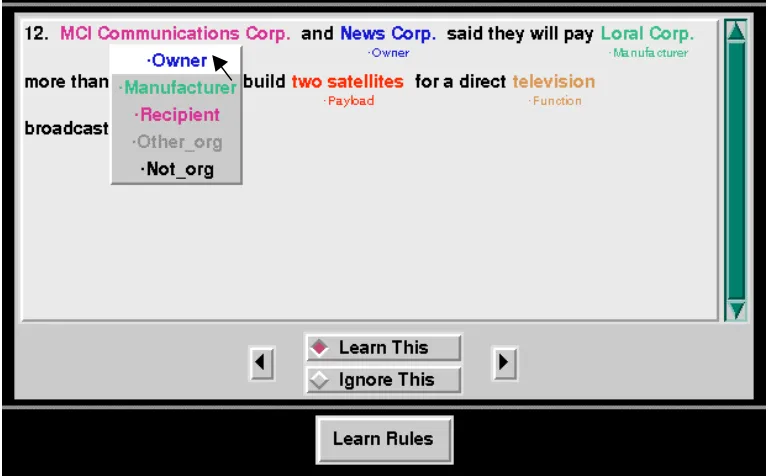 Figure 1:  Training the system to extract information about payloads