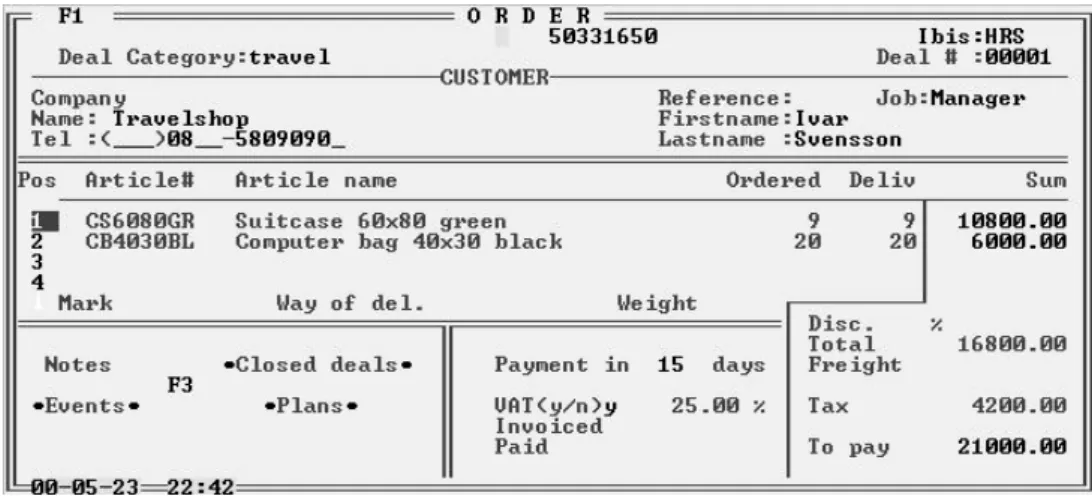 Fig. 1.2.  State representation of order processing. 
