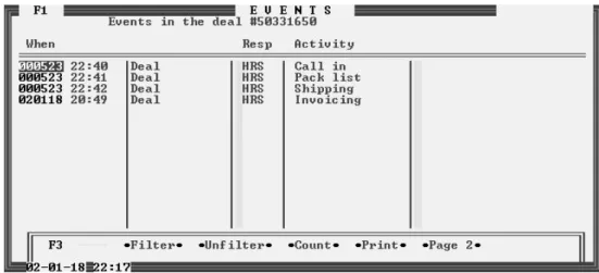Fig. 1.8.  Chronicle after executing the “invoicing activity 