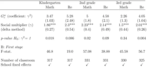 Table 4: Social Multiplier - Tenessee project