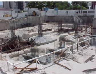 Figure 1: View of foundation work from the main site office