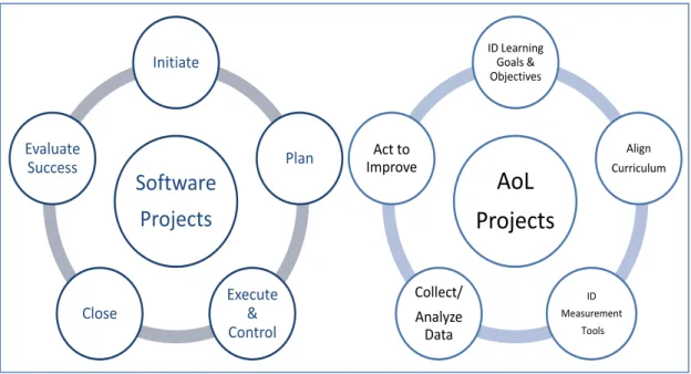 Figure 1: Comparing Software and AoL Projects. 