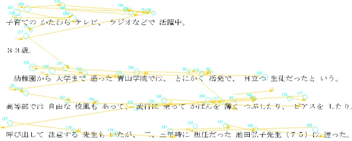 Figure 1: Screen Dump of the Eye Tracking Results