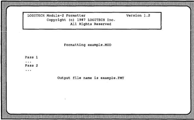 Figure 1-7 Screen Display After Successful Run OfM2FORMAT 