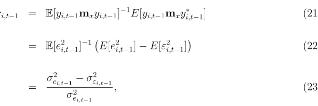 Table A1 reports persistence coefficients corrected only for measurement error using the instrumental variable (using alternate subjects) and the analytical correction approach