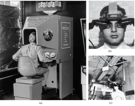 Figure 3: Classics - (a) Sensorama (1956) - The Sensorama was a mechanical device able toshow ﬁve short ﬁlms while engaging multiple senses (sight, sound, smell and touch) (Jones andDawkins, 2018)