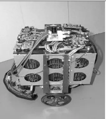 Figure 2.3: Mobile robot with camera pointing at the ceiling 
