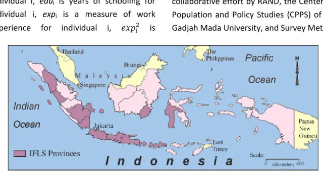 Figure 1. IFLS Survey Coverage (Source: IFLS, http://www.rand.org/labor/FLS/IFLS.html)