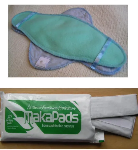 Figure 1: Example of a low- low-cost, washable sanitary pad,  produced by Afripads
