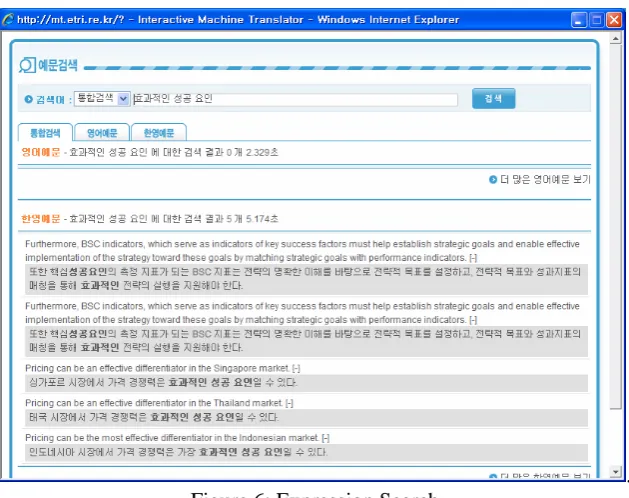 Figure 6: Expression Search 