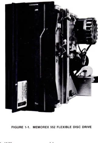 FIGURE 1-1. MEMOREX 552 FLEXIBLE DISC DRIVE 