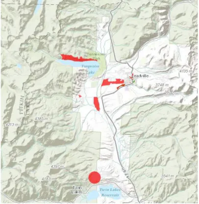Figure	  4	  Speed	  tests	  gathered	  by	  Colorado	  Broadband	  Data	  and	  Development	  Program.	  	  A	   green	  dot	  represents	  a	  speed	  test	  where	  the	  subscriber	  got	  3	  Mbps	  downstream	  and	  1	  