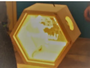 Figure 10. The “Hexagonal Speaker-Box” created by Michael’s Group near completion 