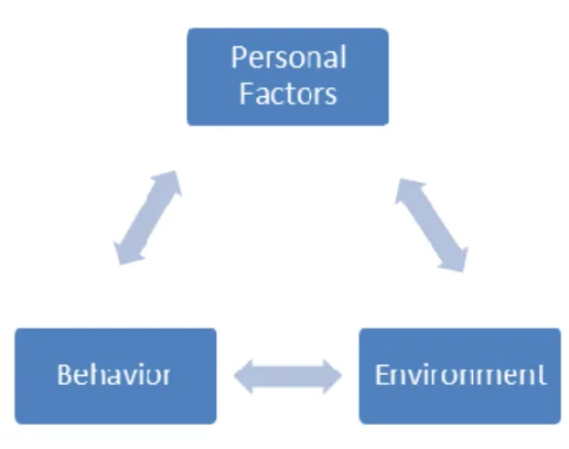 Figure 1. Social cognitive theory bidirectional relationship 