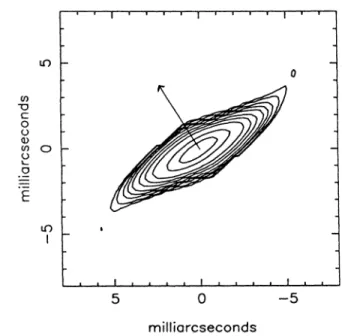 Fig.  3. Maximum-entropy reconstruction of (  Tauri in the Ha emis- emis-sion line  (656nm)