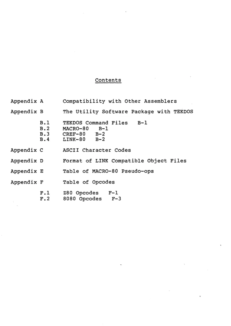 Table  of  Opcodes 