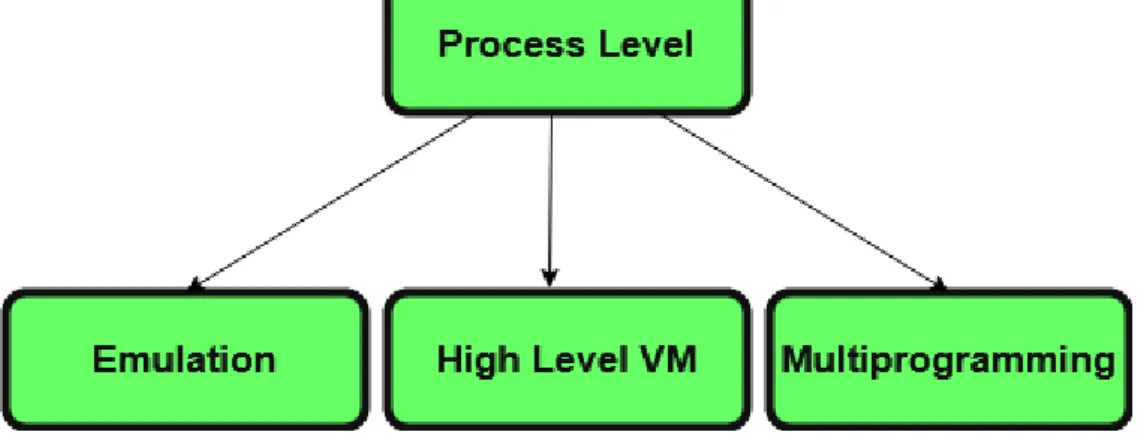 Fig. 3 Types of Process Level Virtualization Techniques 