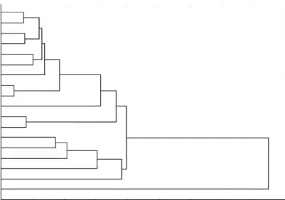 Table 2. Molecular characterization obtained with 12 RAPD markers for 18 clones of coffee tree differential hosts for Hemileia vastatrix
