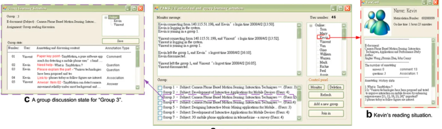 Fig. 5. The interface of student learning situation.