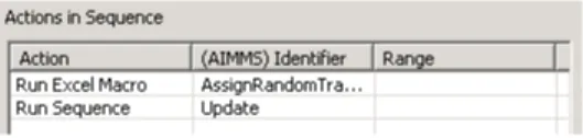 Figure 2.7: The Main execution sequence of the transport example