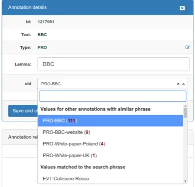 Figure 2: Extended annotation attribute editor