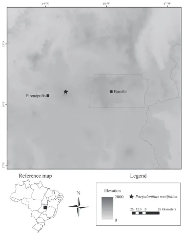 Figure 2. Paepalanthus rectifolius Trovó, Echter & Sano distribution map.