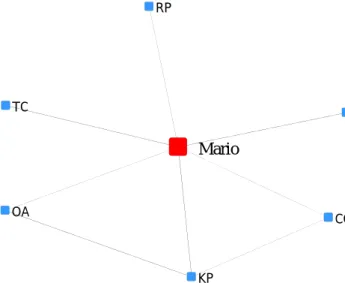 Figure 1. Ego network of Mario 