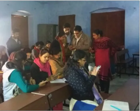 Figure 2: A Hindi MOOC Contact Class (December 2016) 