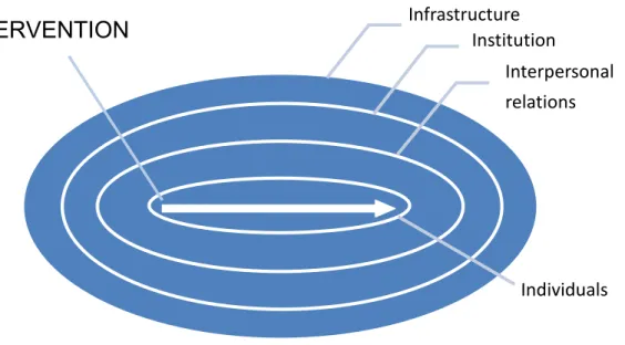 Figure 2.3: The intervention as the product of its context 