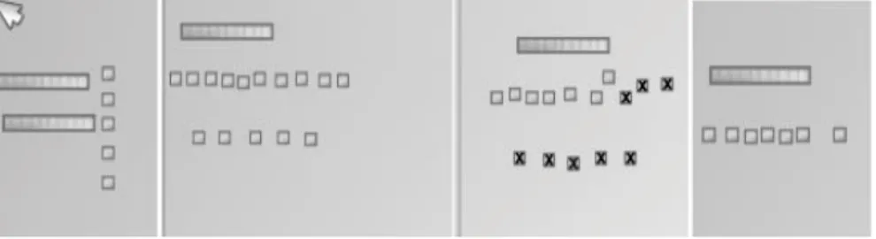 Figure 5.  Subtraction sequence of 25 – 8 with conventional regrouping  This sequence (see Figure 5) represents the steps taken using a procedure
