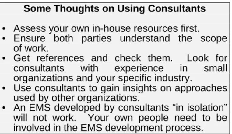 Figure 2 illustrates the initial steps in the EMS planning process.  The importance of careful planning cannot be overemphasized