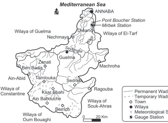 Fig. 2. Location of the Seybouse River Basin 