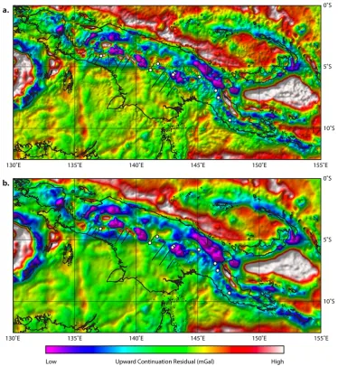 Fig. 7. Upwards continuation residual (UCR) ﬁlter applied to the BGI Bouguer gravity data