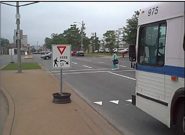 Figure 3 Advance Yield Marking in Halifax, Nova Scotia (10). 