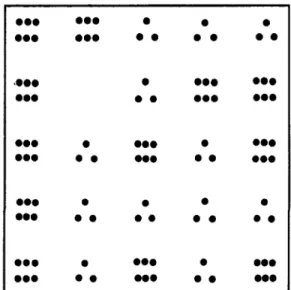 Figure 5. Phenomenal appearance of the display sequence in the experimental ("rotated") condition at exposure durations of the leading configuration (10-80 msec) that permitted perceptual integration of the total display sequence.