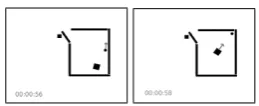 Figure 2:Computed bottom-up attention dur-ing the part of the action [chase(big-square,small-square)].