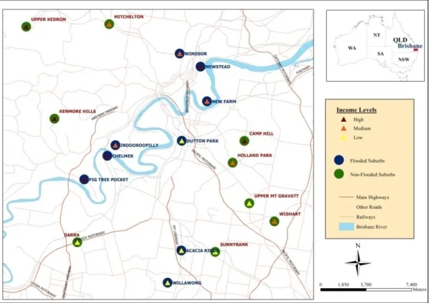 Figure 3.4: Selected suburbs 