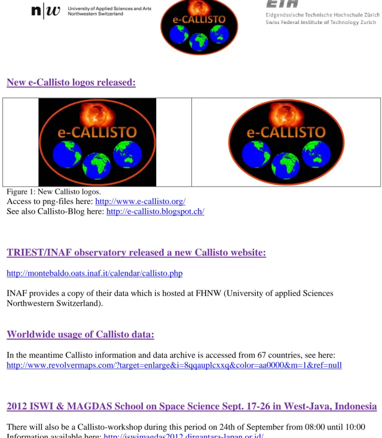 Figure 1: New Callisto logos. 