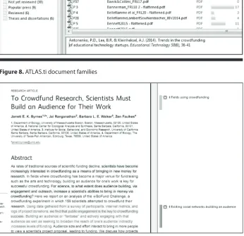 Figure 9. Using codes in ATLAS.ti to tag literature review themes