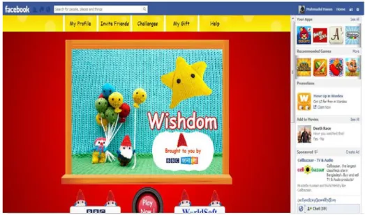 Figure 1 :  Wishdom – a social game based on smart gamification  b)  Goals and objective  