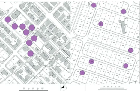 Figure 2: The selected neighbourhoods in “Basateen El-Mina” and “Basateen Trablous”.