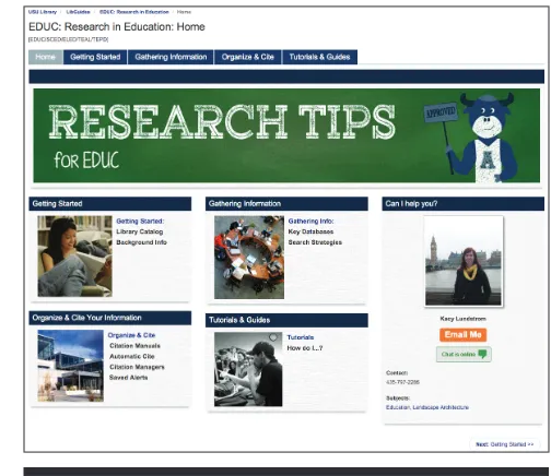 Figure 2. Subject guide redesign