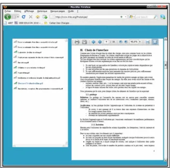Figure 6.   Protoype of the user interface 