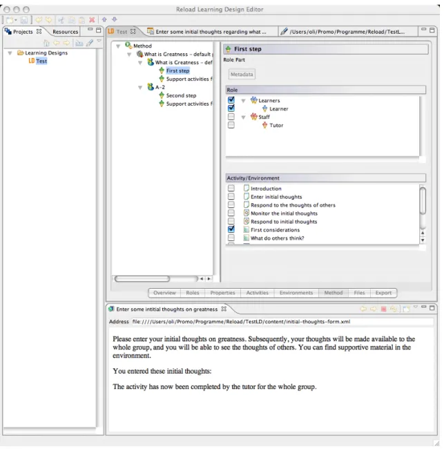 Figure 10: Reload Learning Design Editor