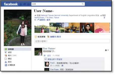 Figure 1. A snapshot of Facebook Wall 