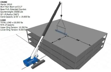 Figure 4-6 A specific crawler crane in the library of 3D Lift Plan (2019)