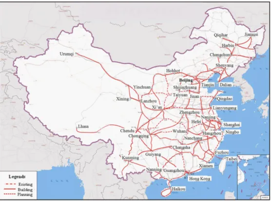 Fig. 1. China's High-Speed Railway Construction Plan till 2015.