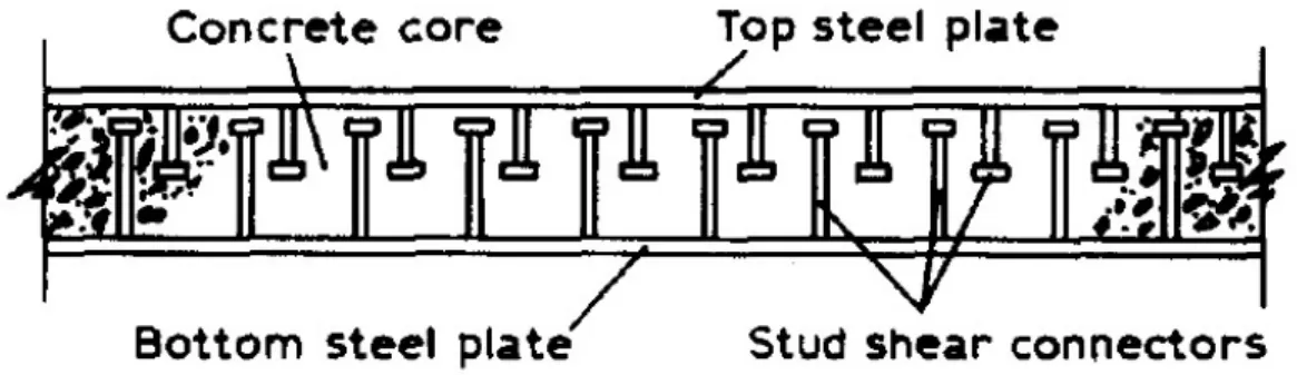 Fig. 2.2 Illustration on linking the shear cracks of the overlapped shear studs 