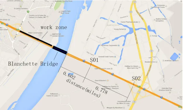Figure 2.7 Work zone site on westbound I-70 
