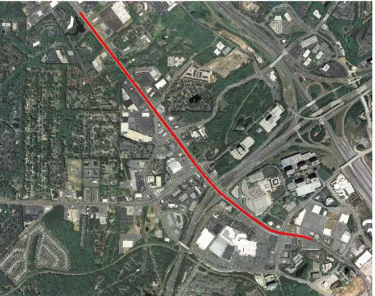 Figure 4: Satellite Image of Cobb Parkway [1] 